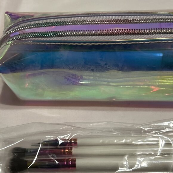 MORPHE 4-Piece Brush Set And Stroke Of Glam Bag 3 Brushes & Iridescent Bag New - Picture 10 of 12